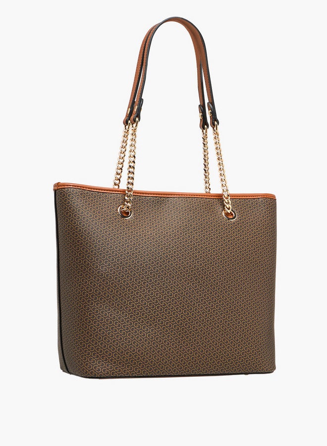 Celeste Monogram Print Tote Bag with Double Handle  - Image 4