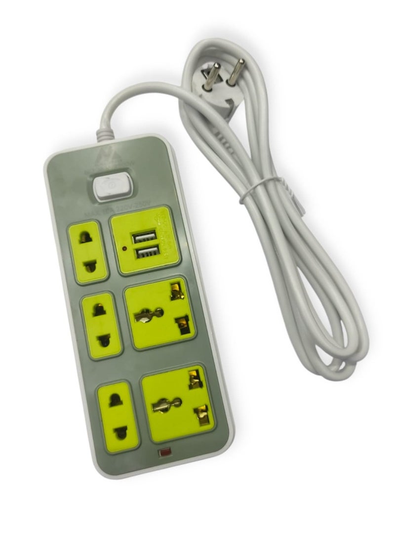 Electricity joint- 5Ports - 2Usb-  Max 2500w- 10A  - Image 1