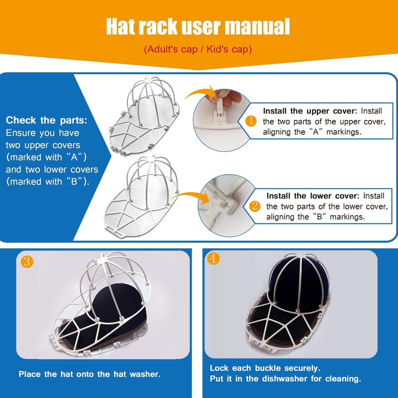 Mountain guest 1-Pack Hat Washer Cage for Washing Machine,Baseball Cap Washing Cage Hat Cleaner - Image 5