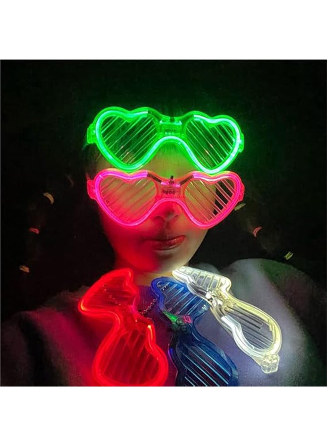 2 Pcs LED Glasses Glow in The Dark Light up Glasses Neon Party Favor Glow Glasses 2 Color for Birthday Party Supplies - Image 2