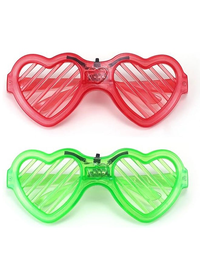 2 Pcs LED Glasses Glow in The Dark Light up Glasses Neon Party Favor Glow Glasses 2 Color for Birthday Party Supplies - Image 3