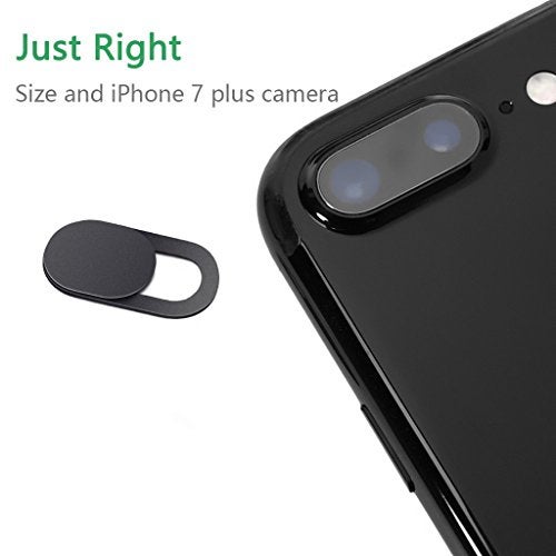 C2K 3 Pack Webcam Cover Privacy Sticker - Removable & Reusable Web Camera Cover for Android PC Laptops MacBooks iOS Smartphones iPad Tablet ect -T1 Black - Image 2