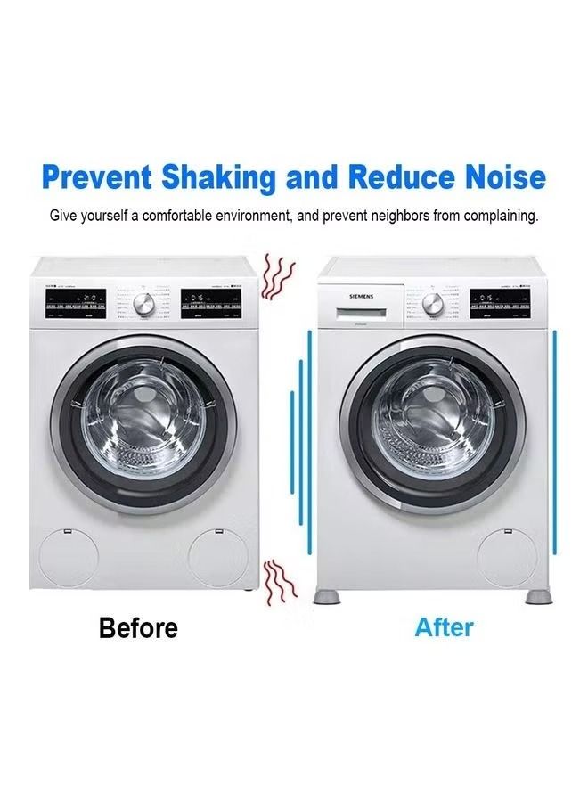 Set Of 4 Anti Vibration Washing Machine Pads Multicolour 10.5cm - Image 2