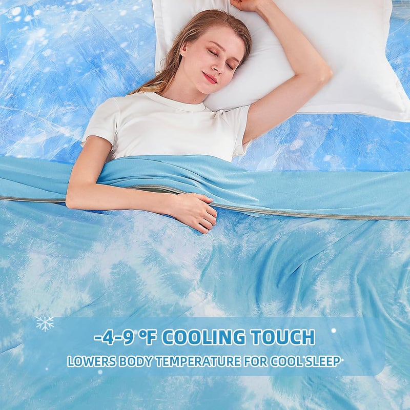 inhand Cooling Blanket Twin XL Size (60"x90"), Cooling Blankets for Hot Sleepers, Absorbs Heat to Keep Adults Cool For Summer Nights Sweats, Thin Cold Lightweight Blanket for Couch Bed, All Season Use - Image 2