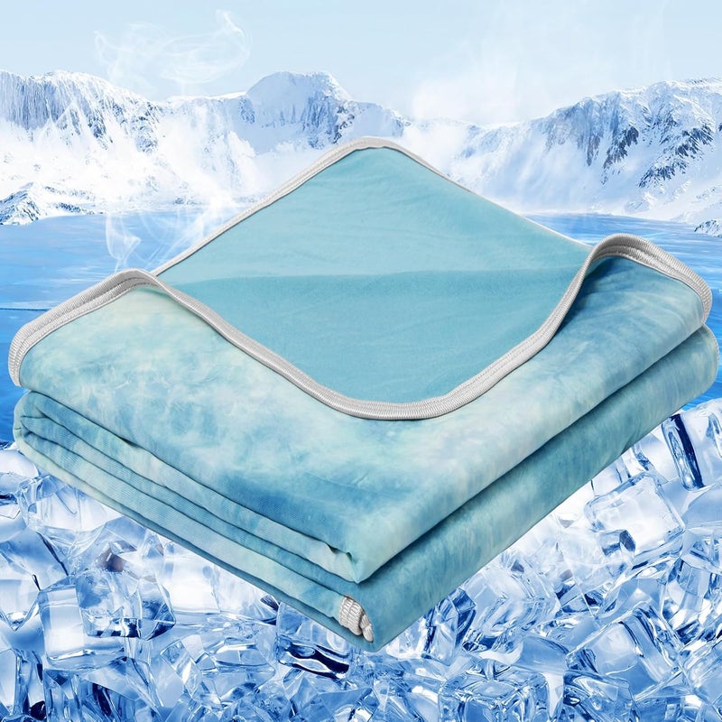 inhand Cooling Blanket Twin XL Size (60"x90"), Cooling Blankets for Hot Sleepers, Absorbs Heat to Keep Adults Cool For Summer Nights Sweats, Thin Cold Lightweight Blanket for Couch Bed, All Season Use - Image 1