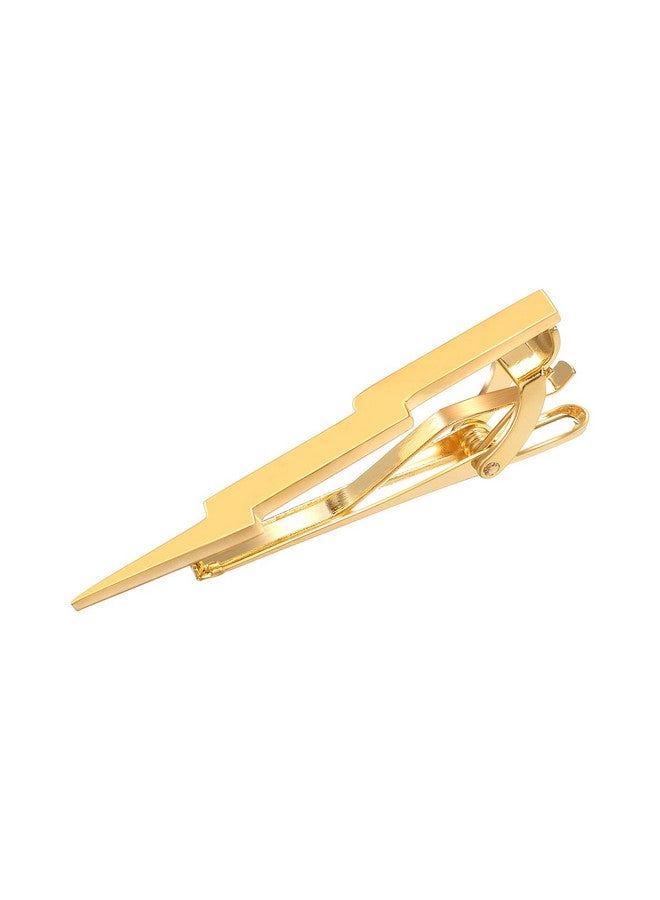 Yoursfs Gold Lightning Bolt Tie Clips For Men Super Hero Tie Clip Wedding Gift  - Image 1
