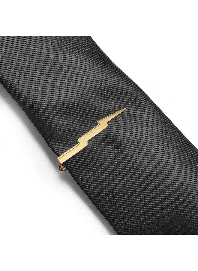 Yoursfs Gold Lightning Bolt Tie Clips For Men Super Hero Tie Clip Wedding Gift  - Image 3