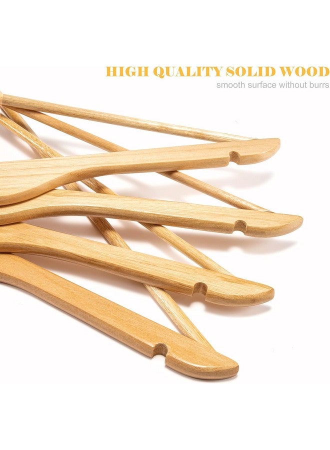 WHISKET - Premium Hangers for Wardrobe,Slim Coat Hanger - Suit Hangers with 360-Degree Rotatable Hook Wood Hangers with Shoulder Grooves -Smooth Finish Wooden Hangers (Beige) [Pack of 72] - Image 5