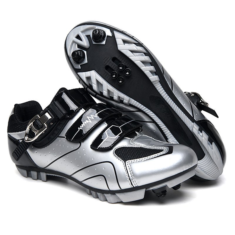 Generic Cross-border Outdoor Cycling Shoes Four Seasons Mens and Womens Road Bike Power Lock Shoes Hard Sole Mountain Bike Sports Shoes 569 Gray Mountain 