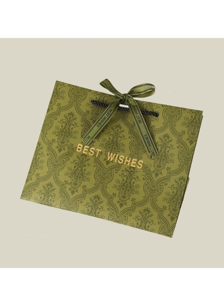 PEI  AN Premium Gift & Shopping Bags – High-Quality Kraft Paper Bags with "Best Wishes" Print, Elegant Handles for Birthdays, Corporate Events & Special Occasions 3 Pieces  - Image 3