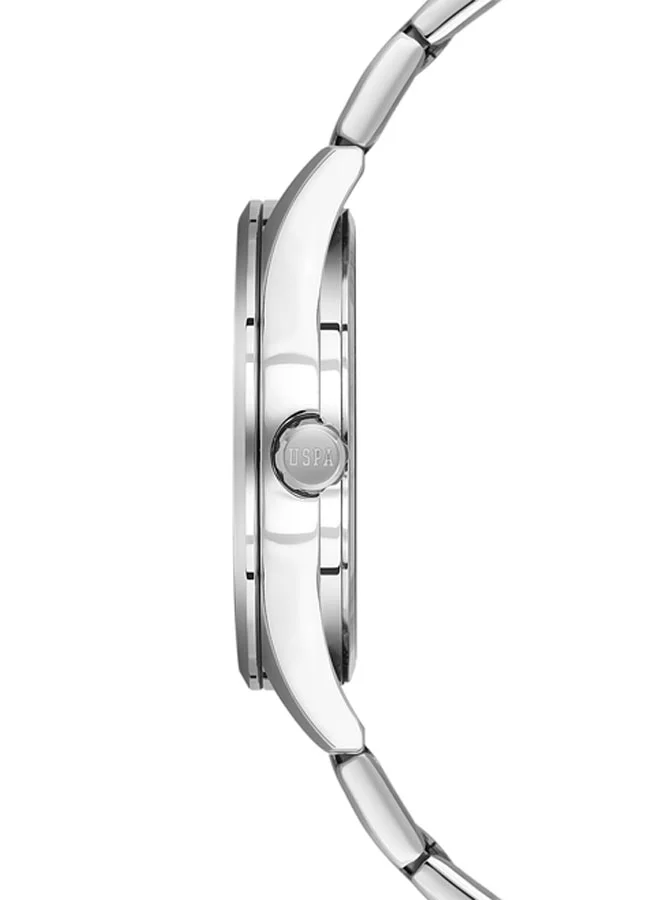 U.S. Polo Assn. Fundamental Stainless Steel Bracelet Quartz Analog Watch for Men, 42mm