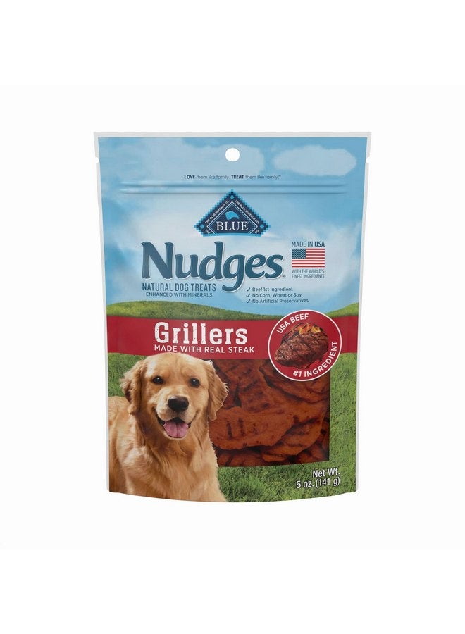 بلو بافلو مكافآت الكلاب الطبيعية Blue Buffalo Nudges Grillers، مصنوعة في الولايات المتحدة الأمريكية مع لحم بقري حقيقي، كيس 5 أونصة - Image 4