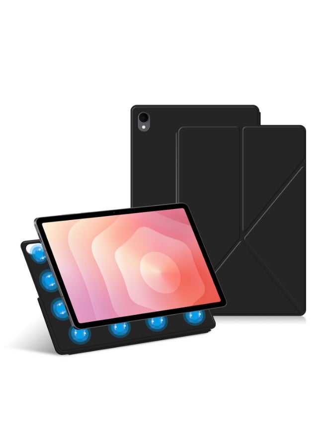 متوافق مع Samsung Tab S11 2025 مقاس 11 بوصة، غلاف مغناطيسي واقي قابل للتحويل إلى حامل، بوظيفة النوم/الاستيقاظ التلقائي، حماية من السقوط