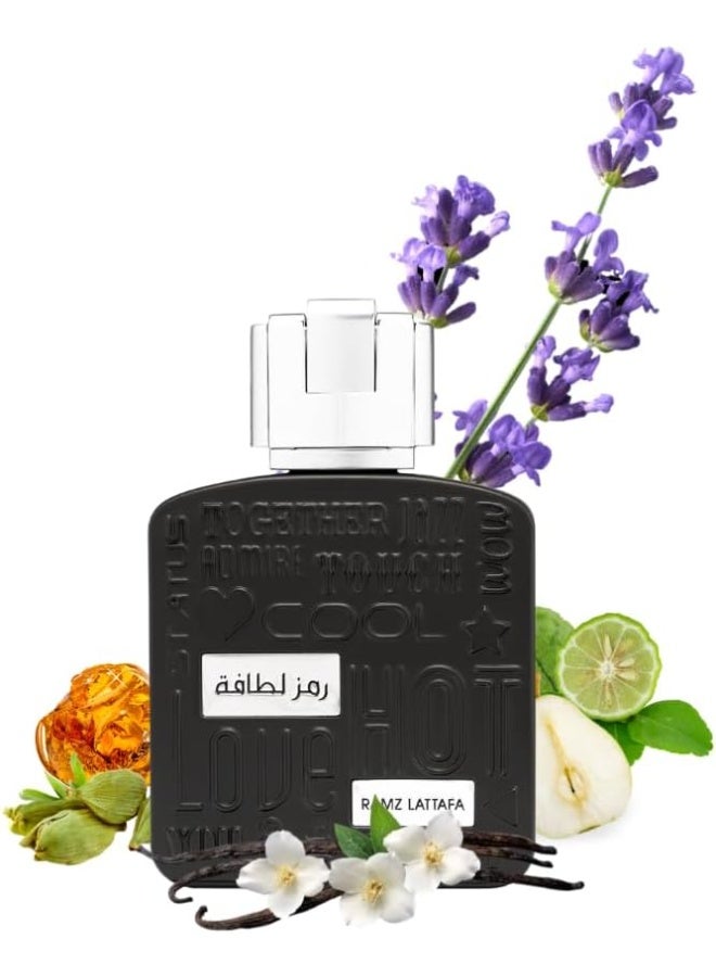 لطافة عطر رامز سيلفر او دي برفيوم من لطافة للرجال -100 مل - Image 3