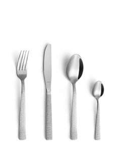 Amefa 24-Piece Linen Elegant and Durable Cutlery Set Silver 28.5 x 22 x 34.5 cm 9031X1BX28C40  - Image 1