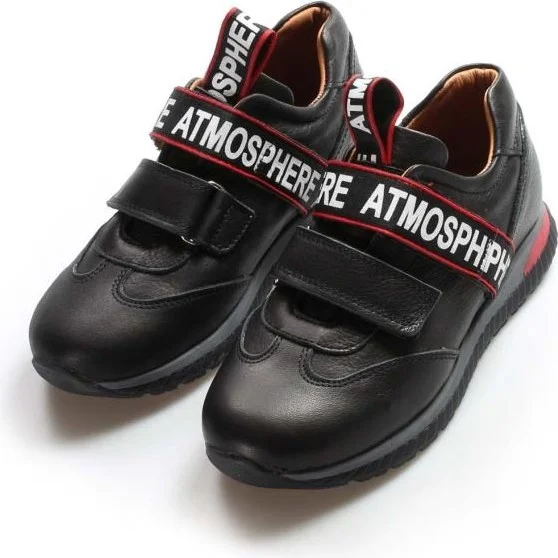 فاست ستيب Unisex Genuine Leather Velcro Strap Comfortable Sneaker Sports Daily Kids School Shoes 006xa1020