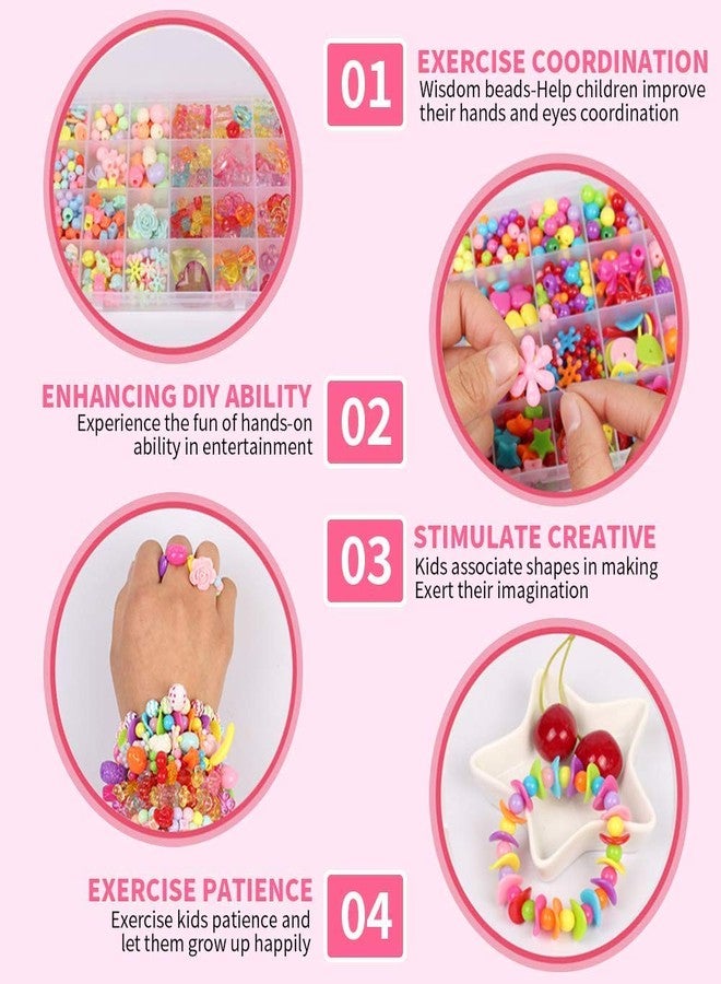 DHARNIX Bracelet Making Kit for Girls, Jewellery Making Kit for Kids DIY Bead Set Making, Toys for Girls Age 6-12 Years Old Multicolor (DIY Bracelets Kit) - Image 2
