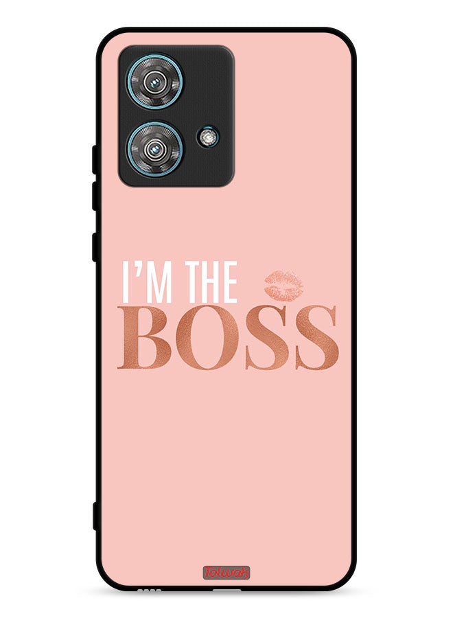 Tolwak Motorola Edge 40 Neo 5G Protective Case Cover I Am The Boss - Image 1