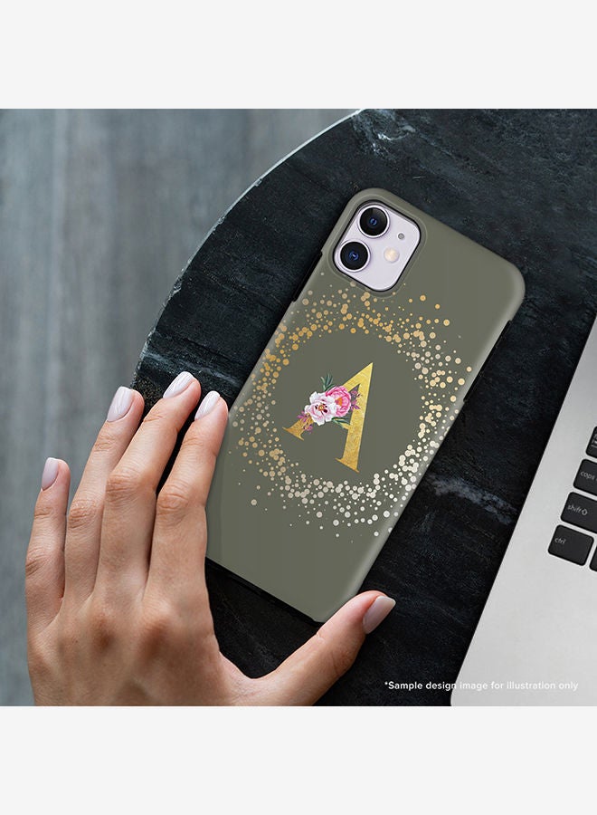 Stylizedd Monogram Tough Series for Apple iPhone 11 Custom Initials Floral Pattern Tough Pro Dual Layer hybrid PC inner TPU protection Alphabet- S (Olive Green) - Image 2