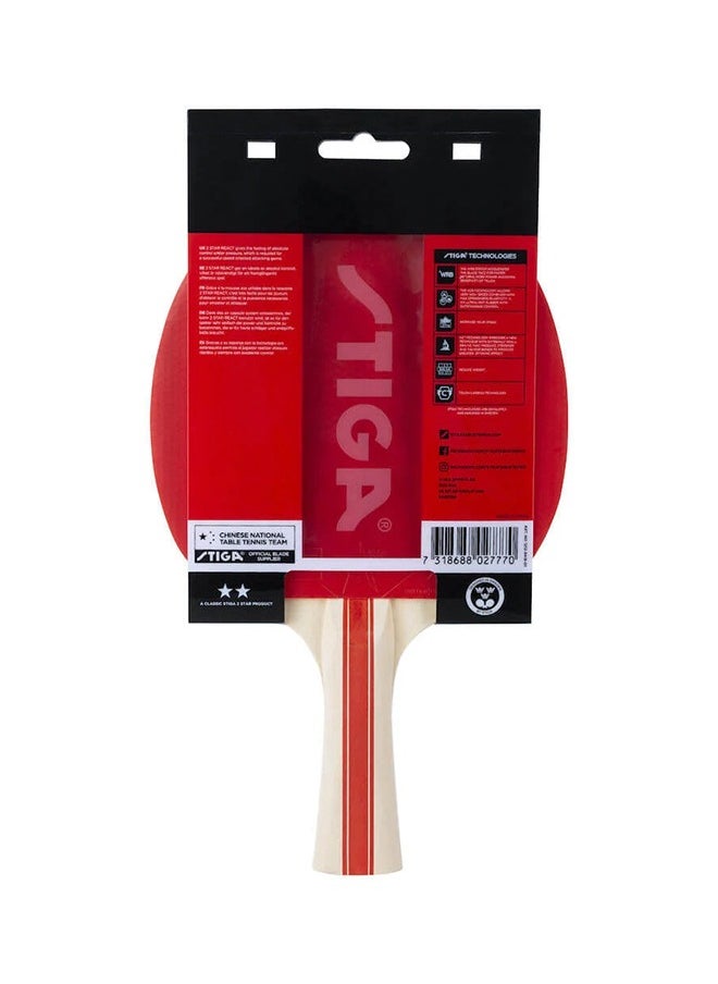 Stiga - React 2 Star Table Tennis Bat - Image 1