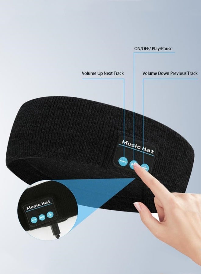 M MIAOYAN Wireless Sleeping Headphones, Bluetooth Sports Headband Headphones with Ultra-Thin HD Stereo Speakers, Great for Sleeping, Exercising, Jogging, Yoga, Insomnia, Airline Travel, Meditation  - Image 4