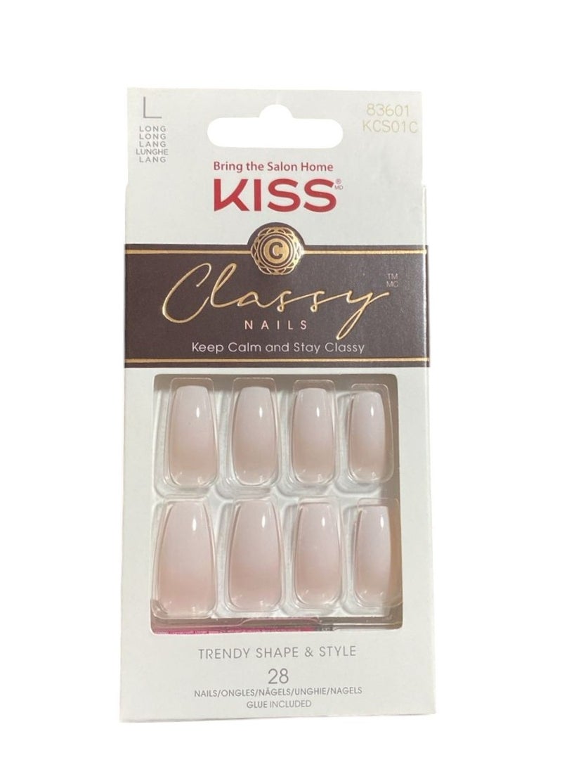 KISS Classy Nails- Be-you-tiful KCS01C 28Nails - Image 1