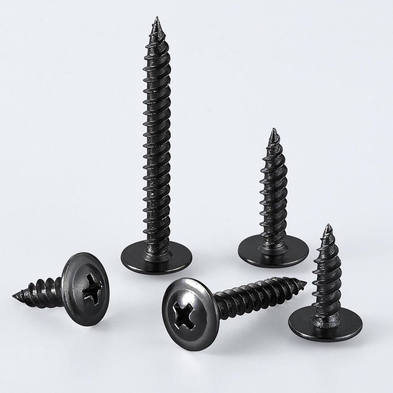 Wensilon Store (400 Pcs)#8×1/2" Black Truss Head Wood Screws Quick Metal Self Tapping Zinc Oxide - Image 4