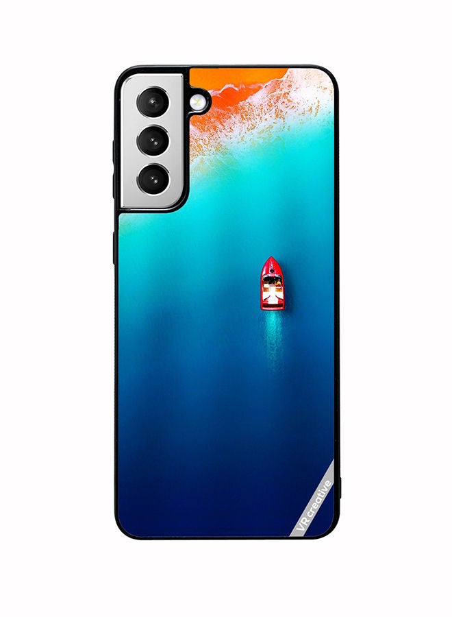 VR CREATIVE Protective Case Cover For Samsung Galaxy S22 5G Boat Design Multicolour - Image 1