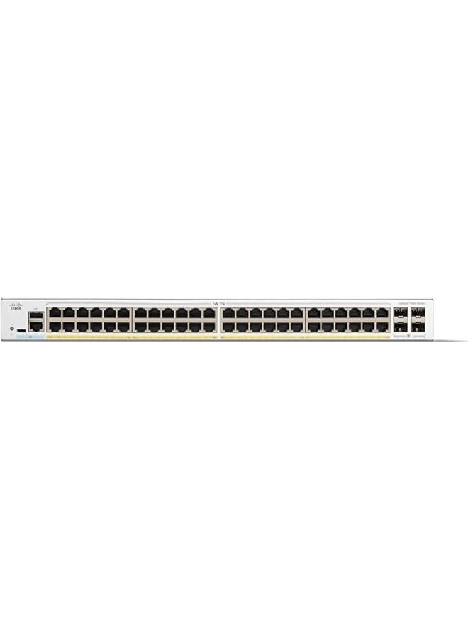 Cisco Systems Cisco Catalyst 1300-48P-4G Managed Switch, 48 Port GE, PoE, 4x1GE SFP, Limited Lifetime Protection (C1300-48P-4G) - Image 2