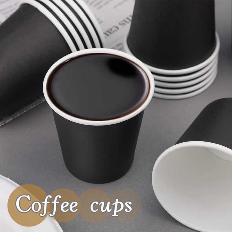 Iuuidu Bathroom Cups 3 oz Black Mouthwash Small Paper Cups - 50 Count for Bathroom & Espresso  Party  Picnic  Travel - Image 4