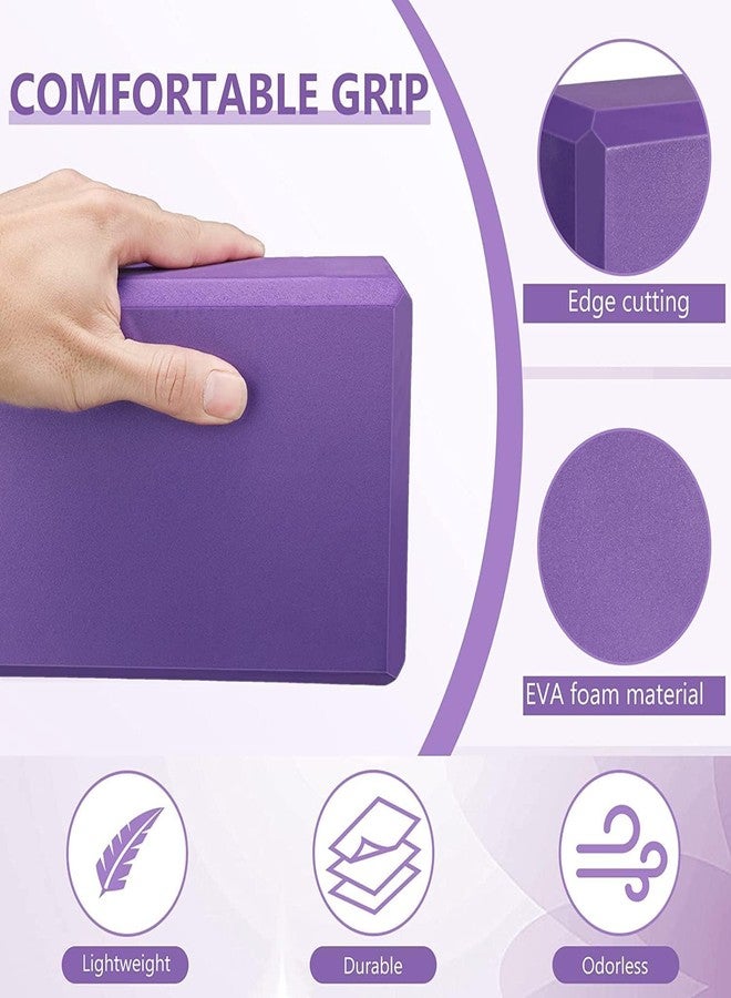 ZEVON Yoga Blocks High Density Foam Yoga Block Bricks Set of 2 For Men Women, EVA Foaming Bricks Pilates Fitness Stretching Aid Balance Sports Gym Exercise Block Odour Resistant and Moisture-Proof - Image 2