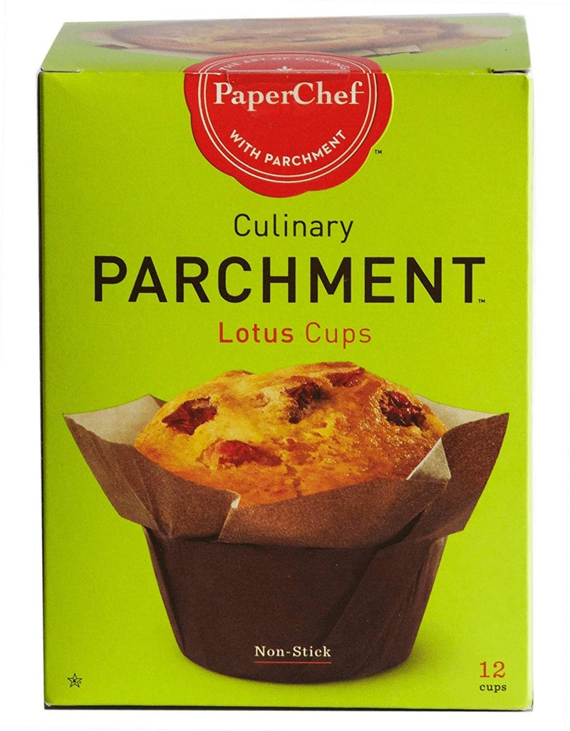 PaperChef PaperChef  Parchment Lotus Baking Cups  Easy Release NonStick Paper  12 Count 
