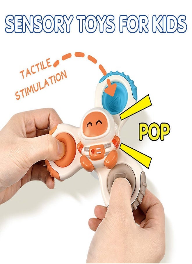 Y&D - Suction Cup Spinner Toy for Baby 3Pcs Sensory Toys Toddlers 1-3 Infant Bath Toddler Travel with Spinning Top First Birthday 1 2 3 Year Old Boys Girls Preschool - Image 1