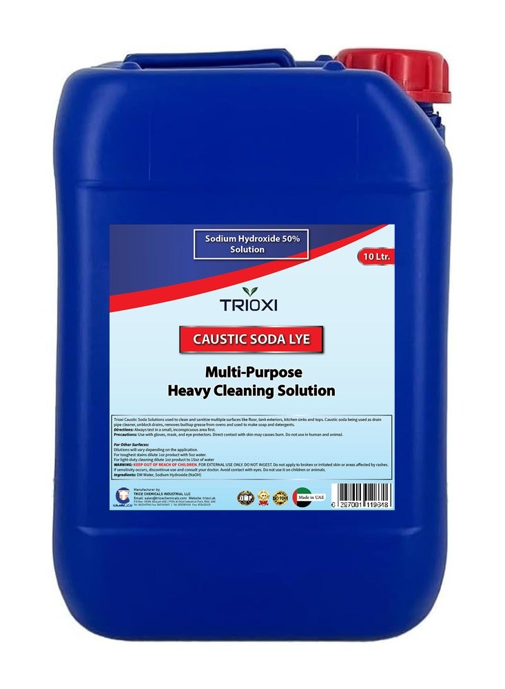 TRIOXI Caustic Soda 50% Multipurpose Heavy Cleaning Solution 10L - Image 1