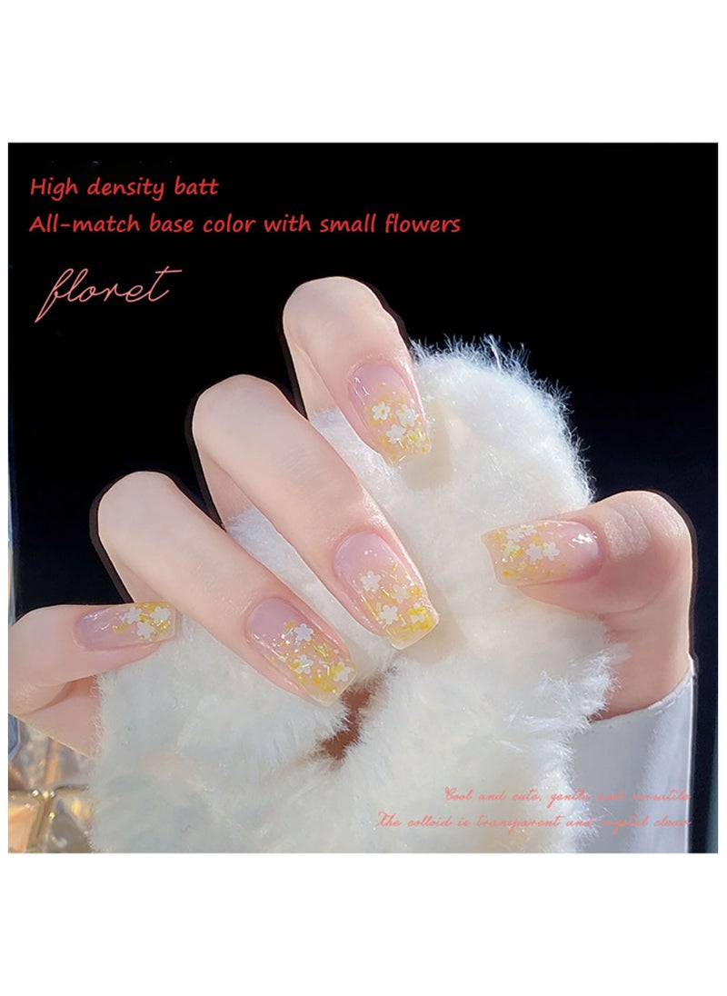 Miss Gooey Nail Polish Colors Cream Solid Gel Colorful Waterproof Canned Field Flowers With ice Quick Dry 60 Seconds Salon-Quality Bright Soak off UV Lamp Required Home DIY Manicure 8g with Brush  - Image 2