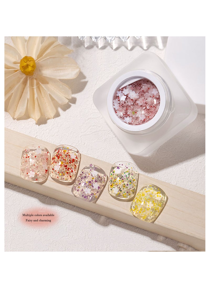 Miss Gooey Nail Polish Colors Cream Solid Gel Colorful Waterproof Canned Field Flowers With ice Quick Dry 60 Seconds Salon-Quality Bright Soak off UV Lamp Required Home DIY Manicure 8g with Brush  - Image 5