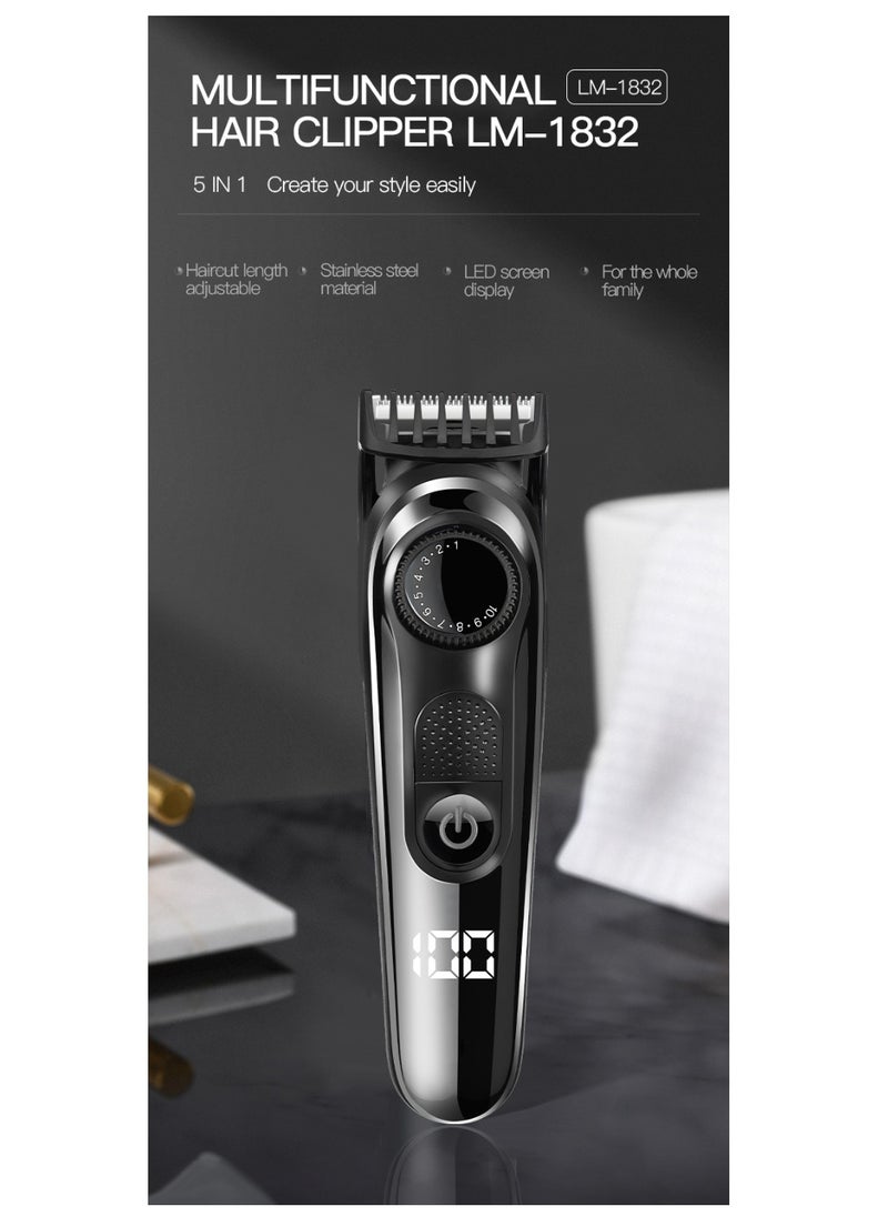 Generic Electric Shaver for Men, 5 in 1 Hair Trimmers, Hair Clippers, Nose Hair Clippers, Multi-Function Electric Clippers Set with Storage Box  - Image 4