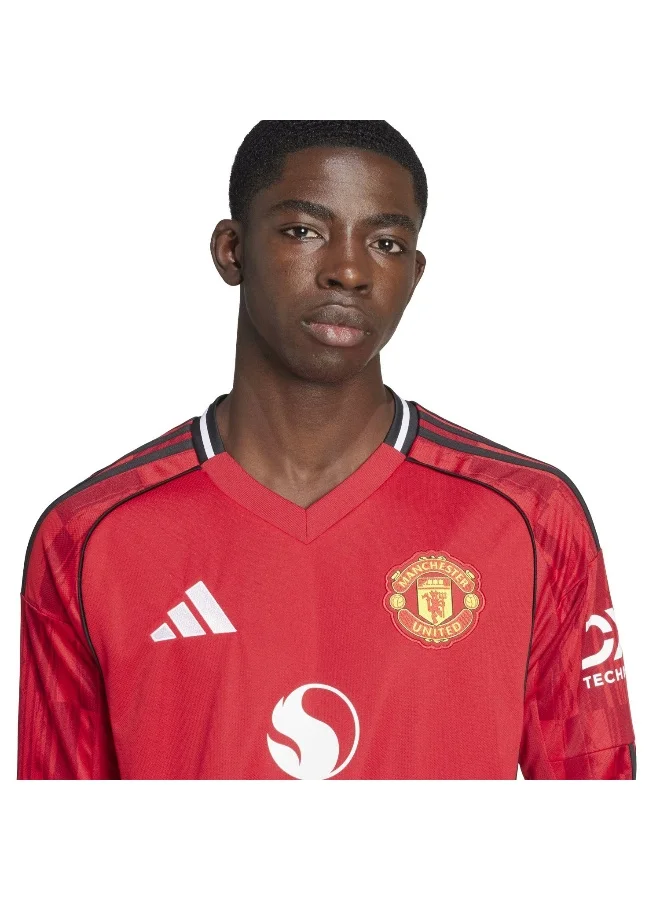 Adidas Mufc H Jsy L Red Jersey (Long Sleeve) Jerseys For Men