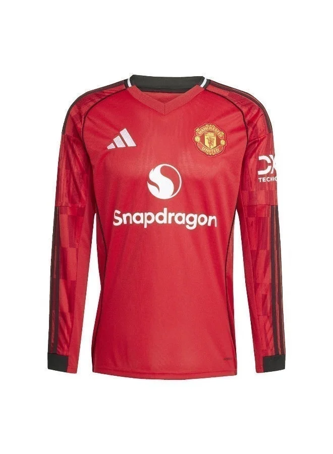 اديداس قميص مانشستر يونايتد رجالي طويل الأكمام أحمر