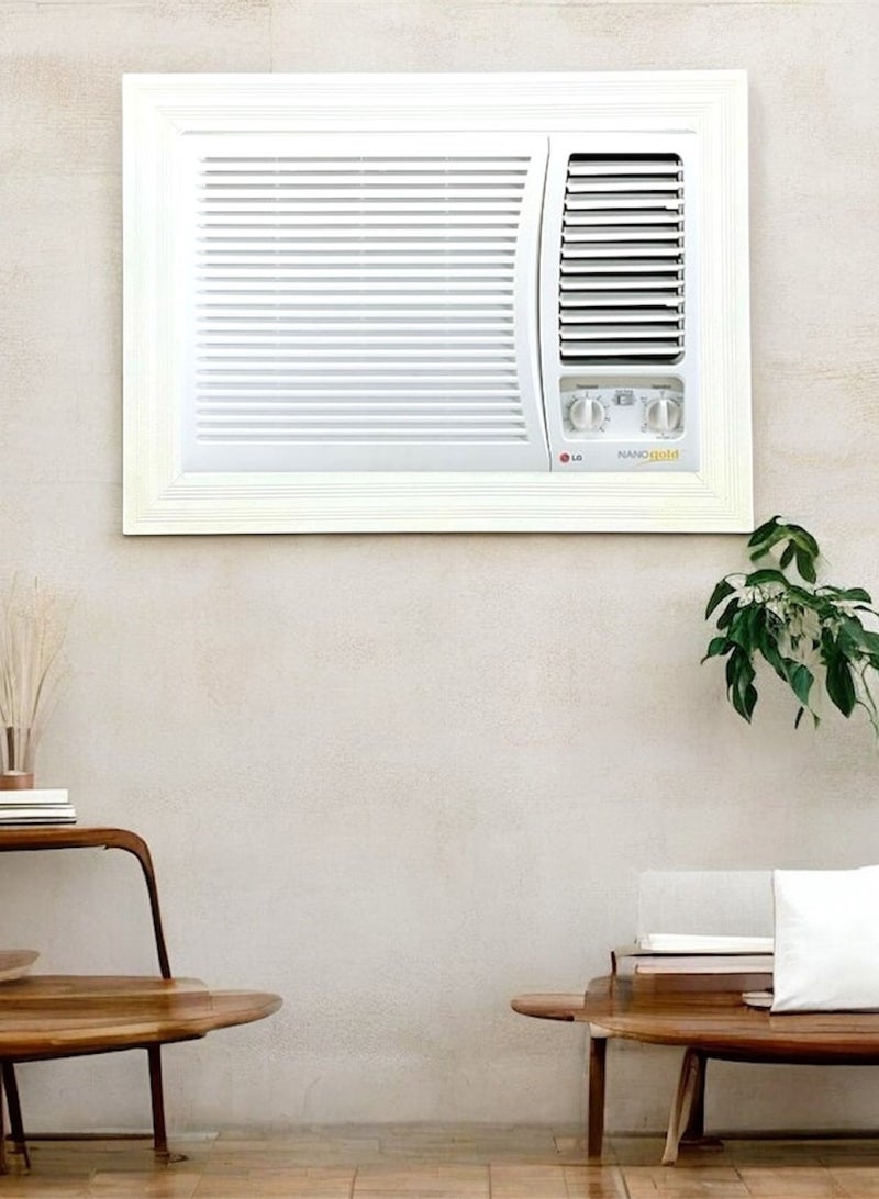 بهنس برواز مكيف شباك خشب ابيض جاهز عالي الجودة براويز مكيفات اطار ديكور مانعة للغبار والحشرات يحافظ على هواء التكييف سهولة الفك التركيب التنظيف - Image 4