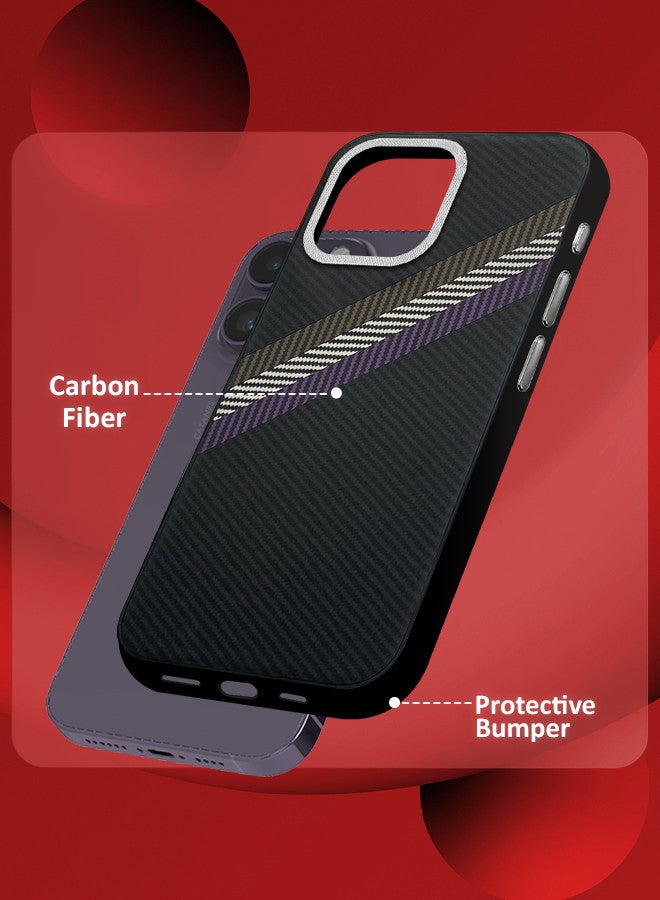 CATANES (for iPhone 14 Pro Max) 3 Pack Case Cover and 2 Screen Protectors Carbon Fiber Pattern Phone Case Slim Shockproof Back Cover - Image 2