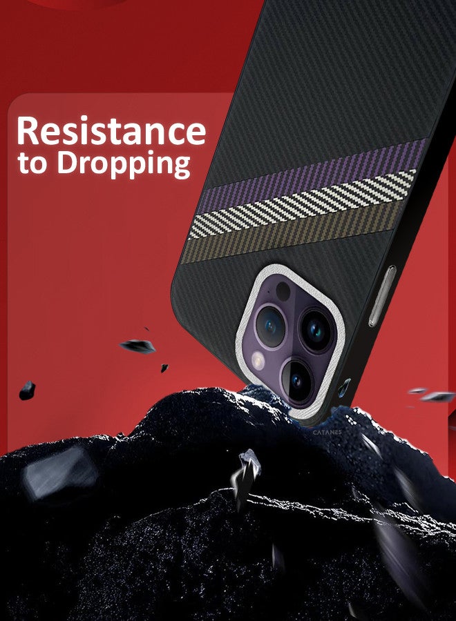 CATANES (for iPhone 14 Pro Max) 3 Pack Case Cover and 2 Screen Protectors Carbon Fiber Pattern Phone Case Slim Shockproof Back Cover - Image 3