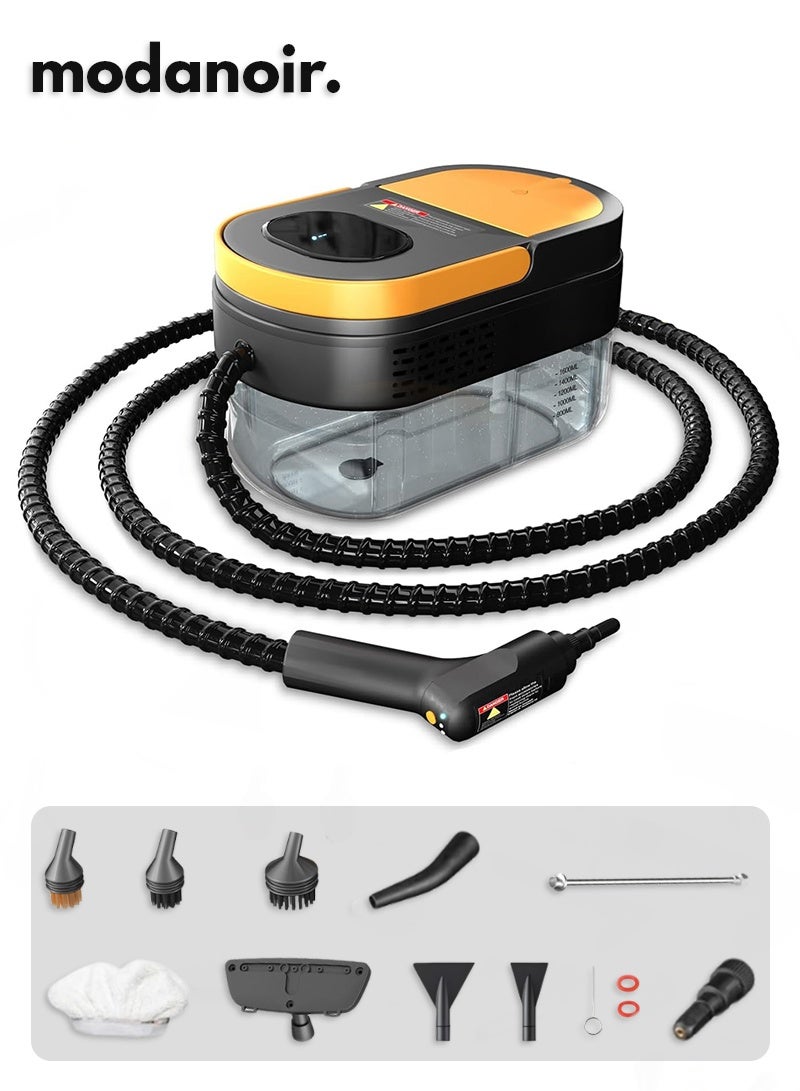 MODANOIR 2500W Handheld Steam Cleaner High Pressure & Temperature carpet steam cleaner it heats up quickly 3-Gear Adjustable 1.69L Tank Multifunctional with 9PCS Accessories for Kitchen,Bathroom,Sofa & Home Use - Image 1