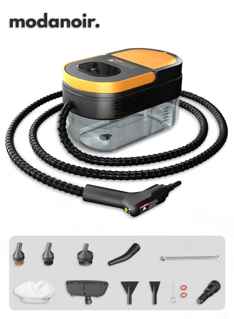 MODANOIR 2500W Handheld Steam Cleaner High Pressure & Temperature carpet steam cleaner it heats up quickly 3-Gear Adjustable 1.69L Tank Multifunctional with 9PCS Accessories for Kitchen,Bathroom,Sofa & Home Use - Image 1