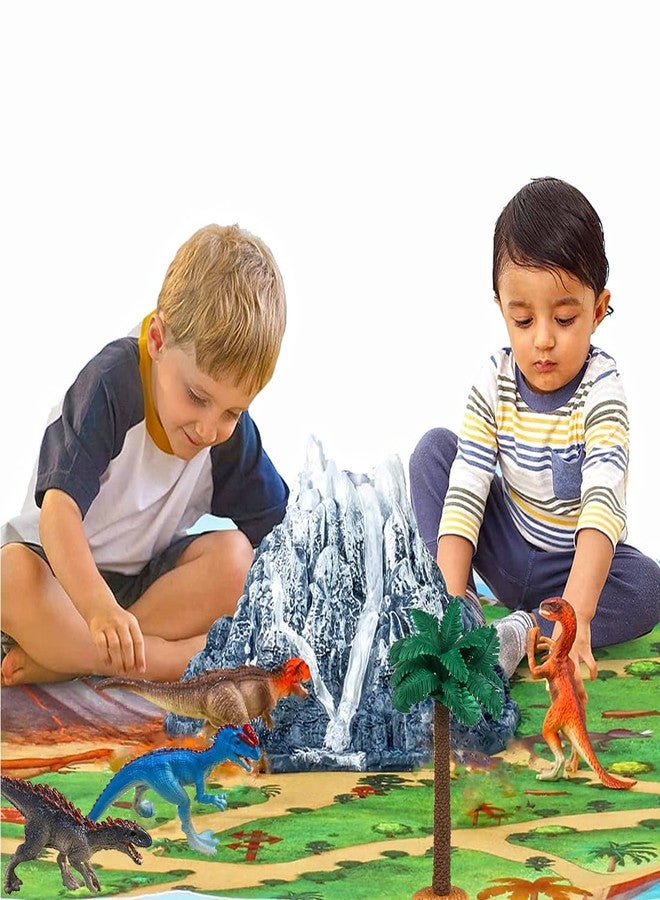shouldbuy Erupting Volcano Model Dinosaur Toys with Mat & Trees,Dinosaur Playset Science Kit for Kids 3-5 - Image 2