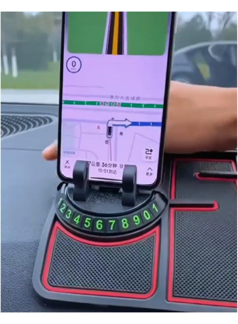 Car Dashboard Organizer with Phone Holder and Storage Compartments - Image 3