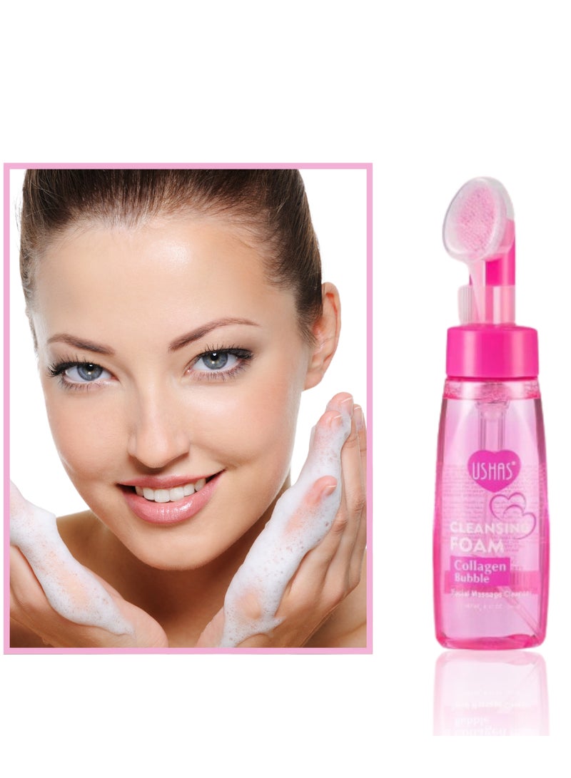 Ushas Facial cleansing foam collagen bubble - Image 2