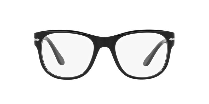 Persol PO3312V Square Prescription Eyewear Frames, Black/Demo Lens, 52 mm - Image 1