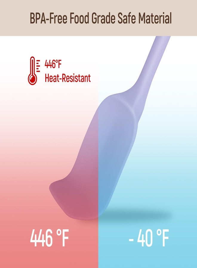توموروتيك مجموعة ملاعق سيليكون متعددة الأحجام من توموروتك، 6 قطع، 5 ألوان للماكارون، تصميم قطعة واحدة، حواف مرنة، لا تخدش أواني الطهي، آمنة للغسل في غسالة الصحون، مصنوعة من مواد غذائية غير سامة، مقاومة عالية للحرارة من -104 درجة فهرنهايت إلى 600 درجة فهرنهايت - Image 5