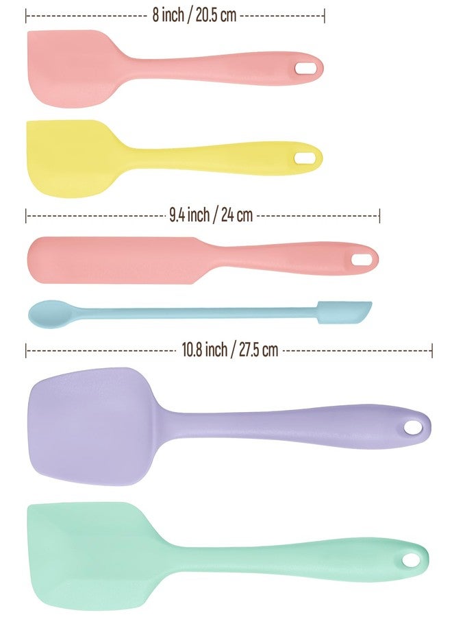توموروتيك مجموعة ملاعق سيليكون متعددة الأحجام من توموروتك، 6 قطع، 5 ألوان للماكارون، تصميم قطعة واحدة، حواف مرنة، لا تخدش أواني الطهي، آمنة للغسل في غسالة الصحون، مصنوعة من مواد غذائية غير سامة، مقاومة عالية للحرارة من -104 درجة فهرنهايت إلى 600 درجة فهرنهايت - Image 3